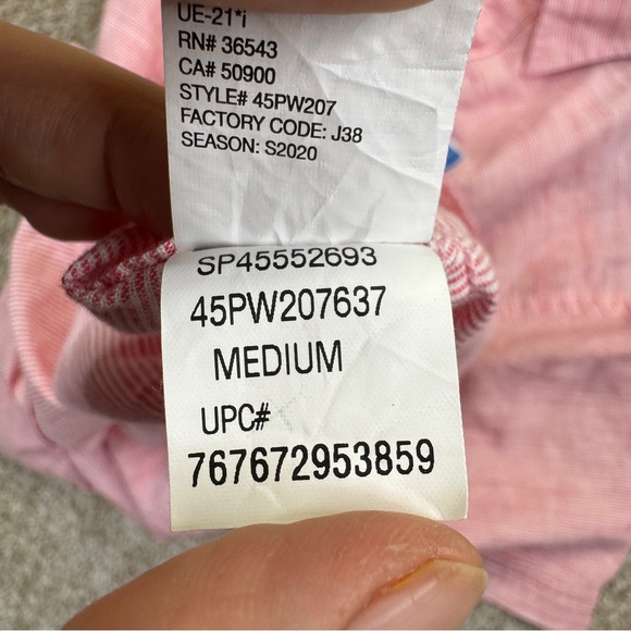 NWT IZOD Salwater Men's Pink Short Sleeve Shirt Size M Short Sleeve Stripe - Picture 14 of 14